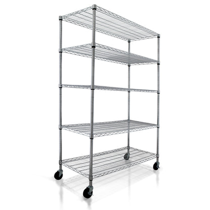 5-Tier 48x18x72 Crescent Housewares Rack, NSF Certified, Epoxy Grey