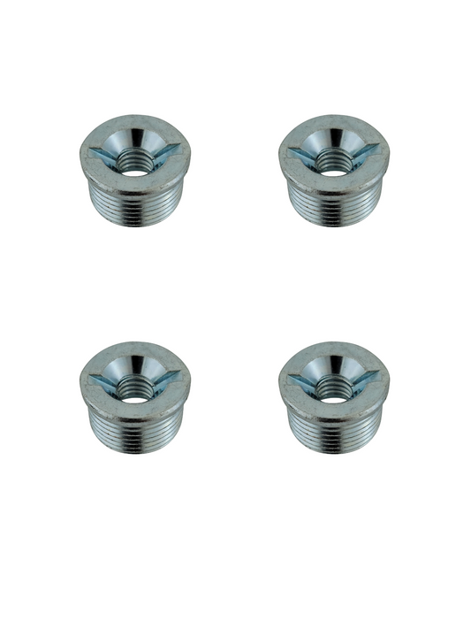 Set of 4 Threaded Inserts for Wire Shelving Poles – 1" Diameter Shelving Post Replacement Inserts by Crescent Housewares